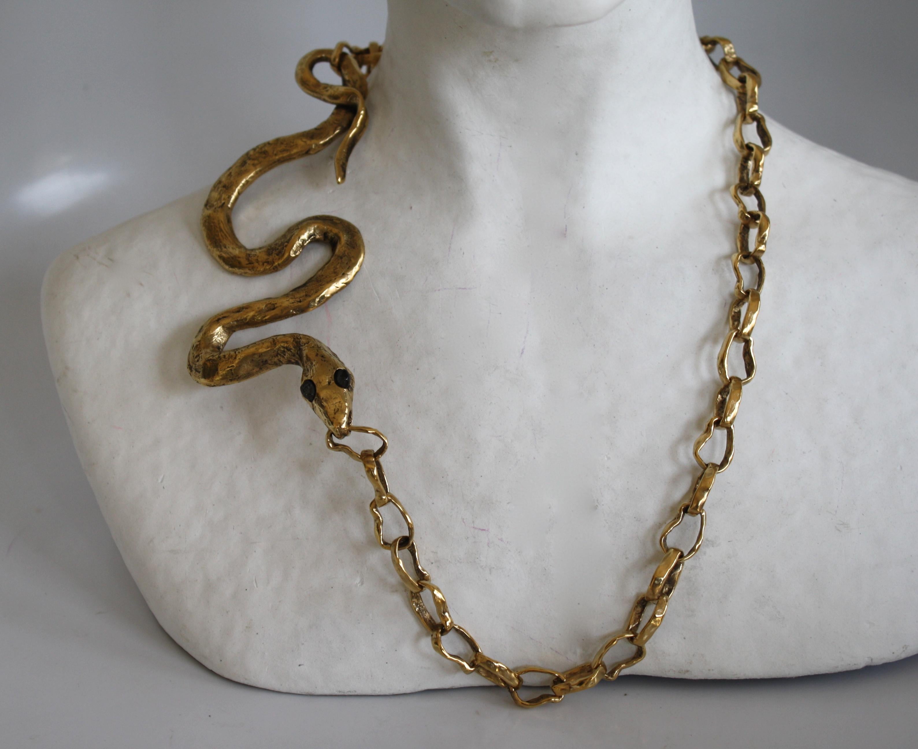 Harumi Klossowska de Rola for Goossens Paris Snake Necklace In New Condition In Virginia Beach, VA
