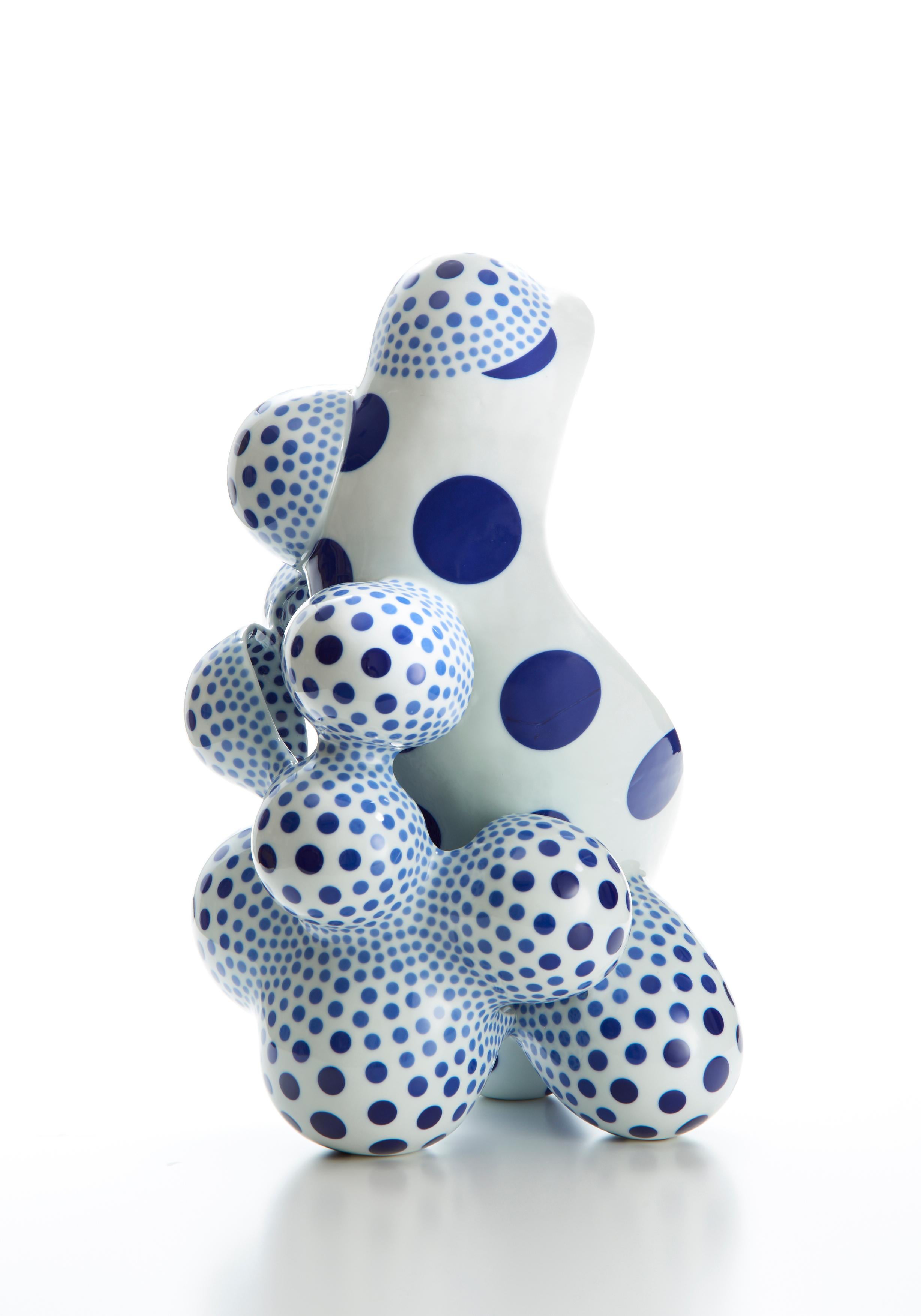 A Disclosing Form 1701, Contemporary Porcelain Sculpture with Glaze, Biomorphic 1