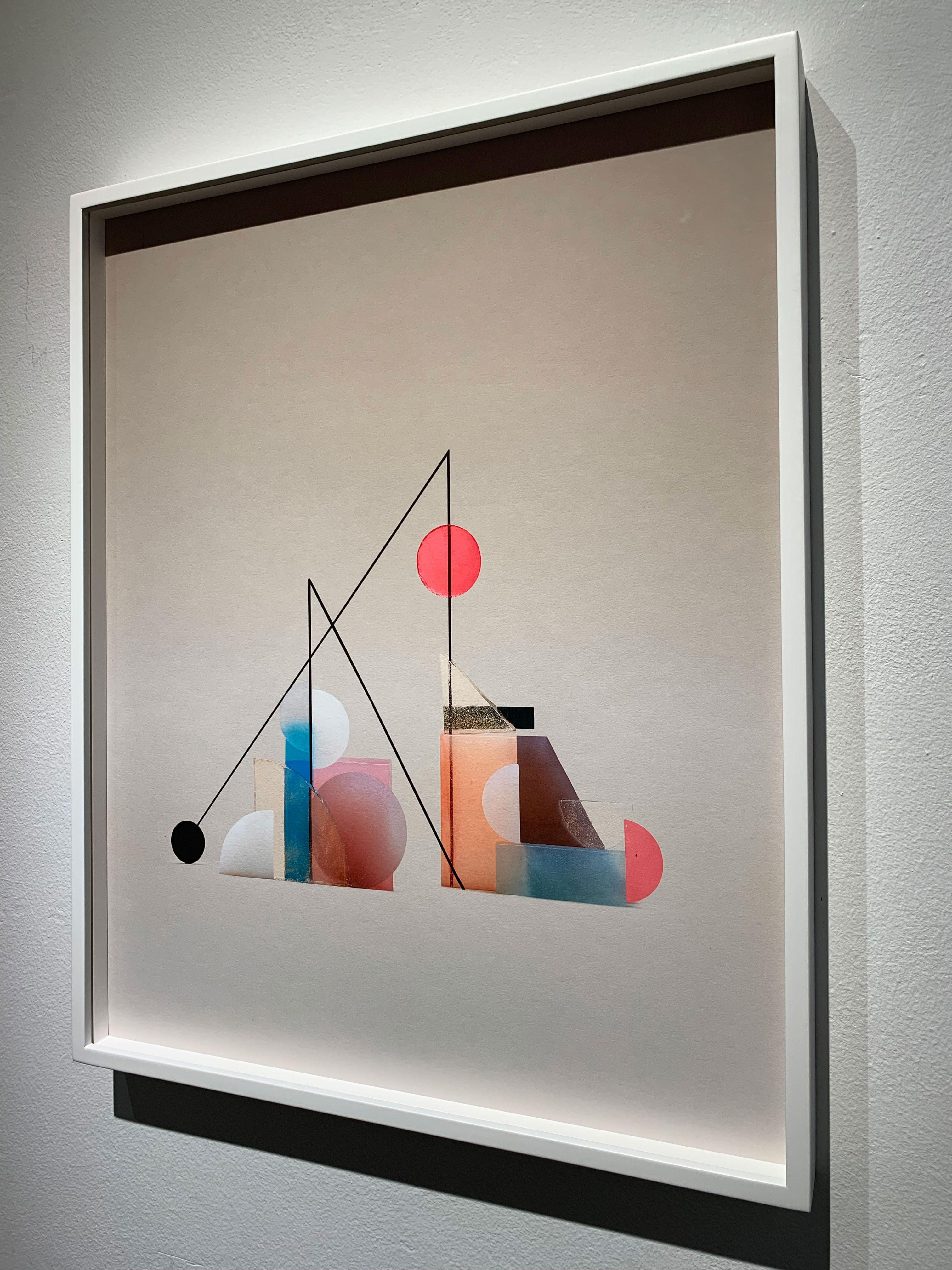 Constellation Suite no.6, Fine Art Print of Geometrical colourful sculpture - Beige Color Photograph by Haruna Ogata & Jean-Etienne Portail