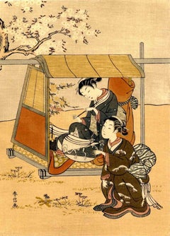 Woman - Woodcut Print by Harunobu Hishikawa - Late 19th Century