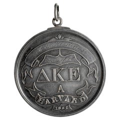 Used  Harvard Fraternal Medallion - Delta Kappa Epsilon DKE 1877 Robert P. Hastings 