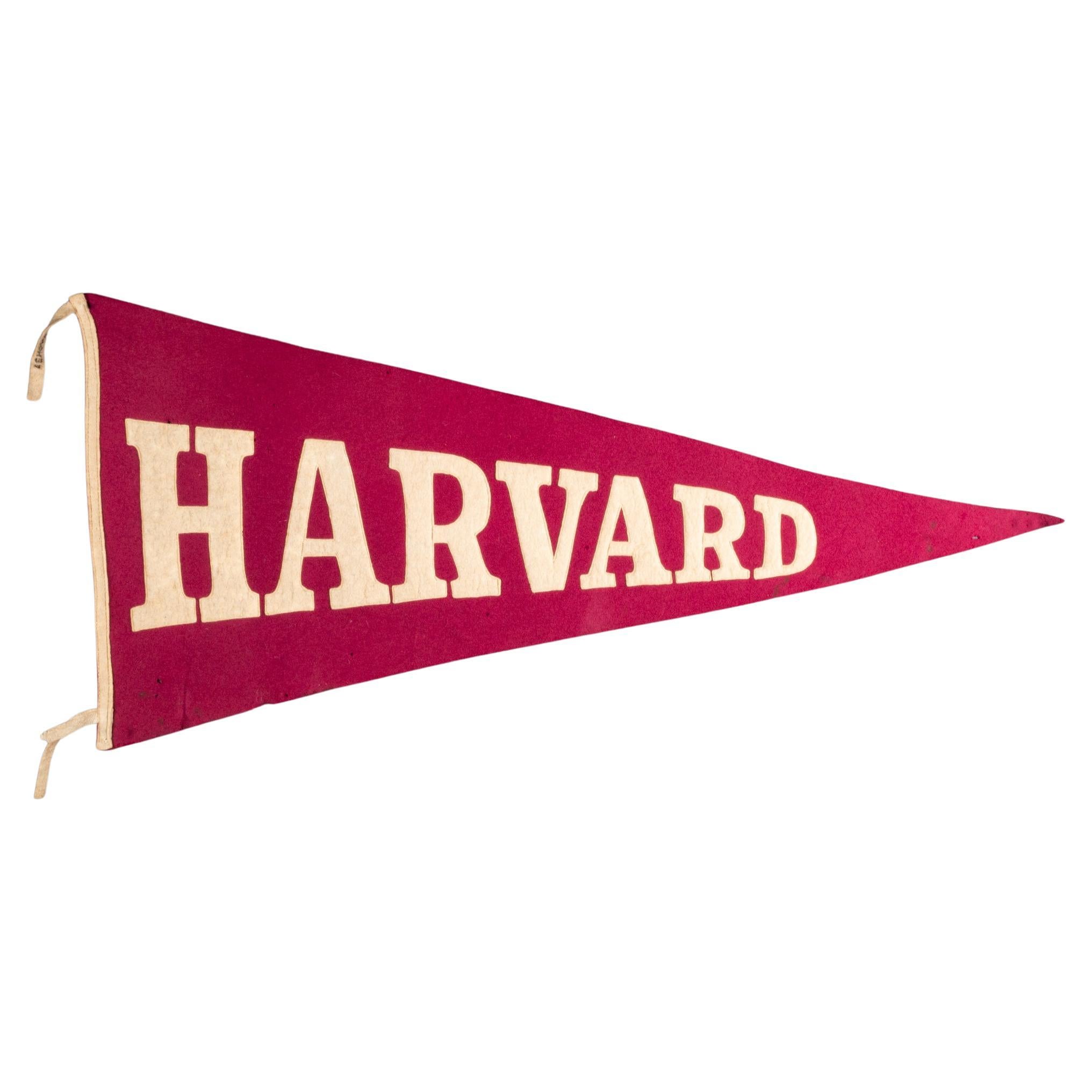 Harvard University Pennant Banner, circa 1920-1940 For Sale