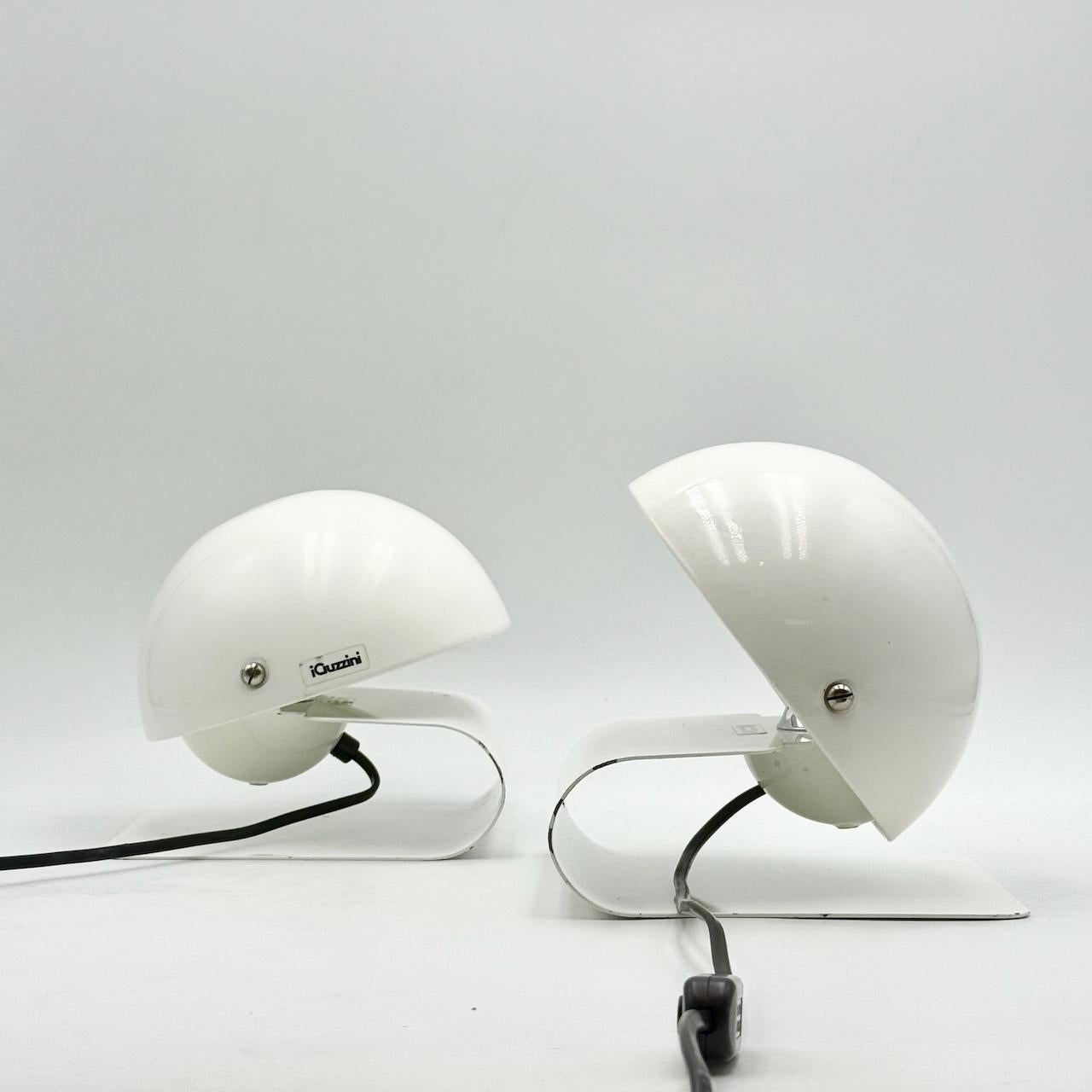 Space Age Harveiluce Guzzini 'Bugia' 1970s Table Lamp by Giuseppe Cormio, Set of 2 For Sale