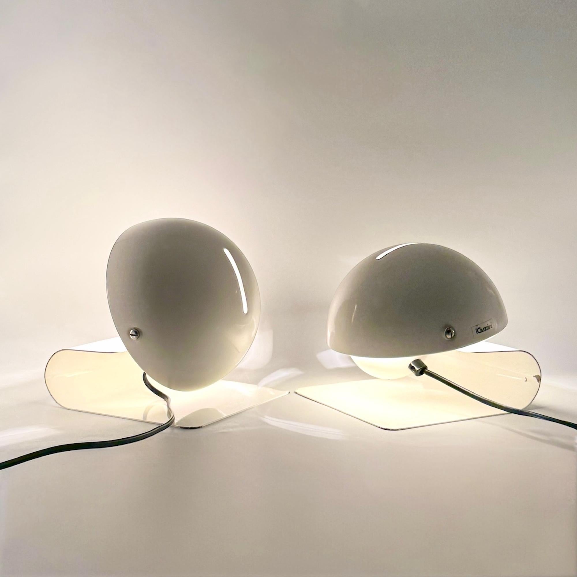 Harveiluce Guzzini 'Bugia' 1970s Table Lamp by Giuseppe Cormio, Set of 2 For Sale 1