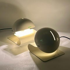 Harveiluce Guzzini 'Bugia' 70s Lamps Giuseppe Cormio in Pearl White – Set of 2
