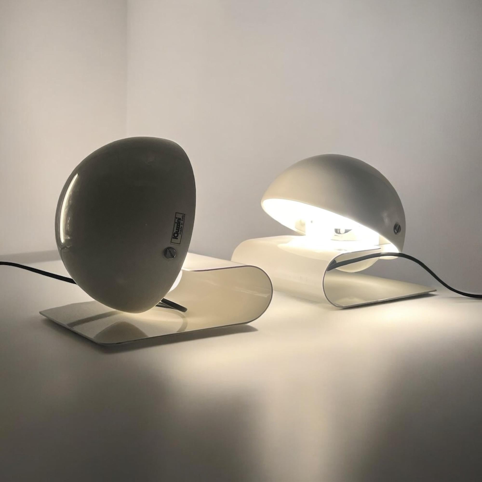 Harveiluce Guzzini 'Bugia' 70s Lamps Giuseppe Cormio in White – Set of 2 6