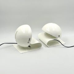 Harveiluce Guzzini 'Bugia' 70s Lamps Giuseppe Cormio in White – Set of 2