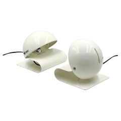 Harveiluce Guzzini 'Bugia' 70s Lamps Giuseppe Cormio in White – Set of 2
