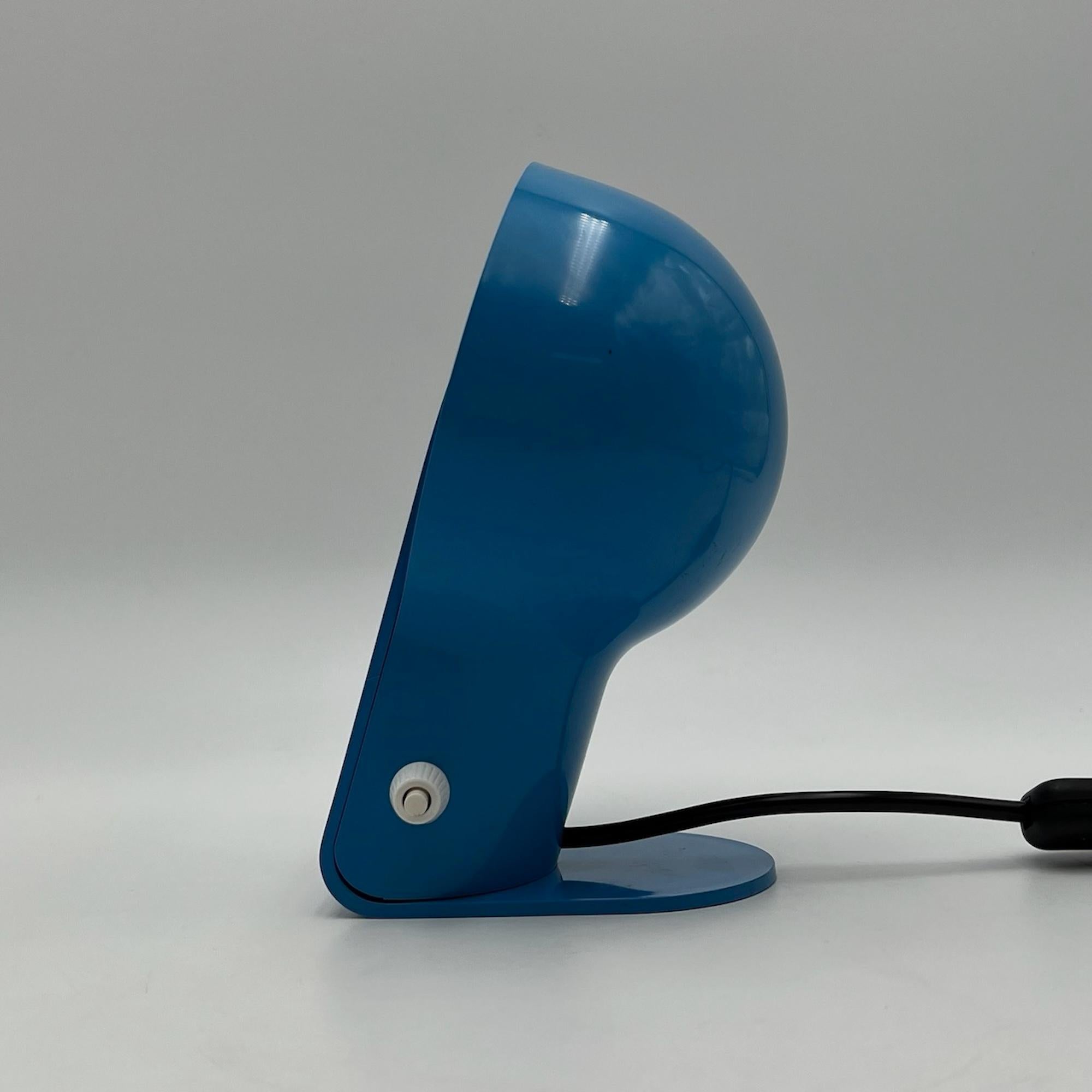 Mid-Century Modern Harveiluce 'Panda' Desk Lamp in Blue by Ambrogio Pozzi, 1970s