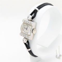 Harvel Ladies Palladium Diamond Art Deco Manual Wristwatch, circa 1930