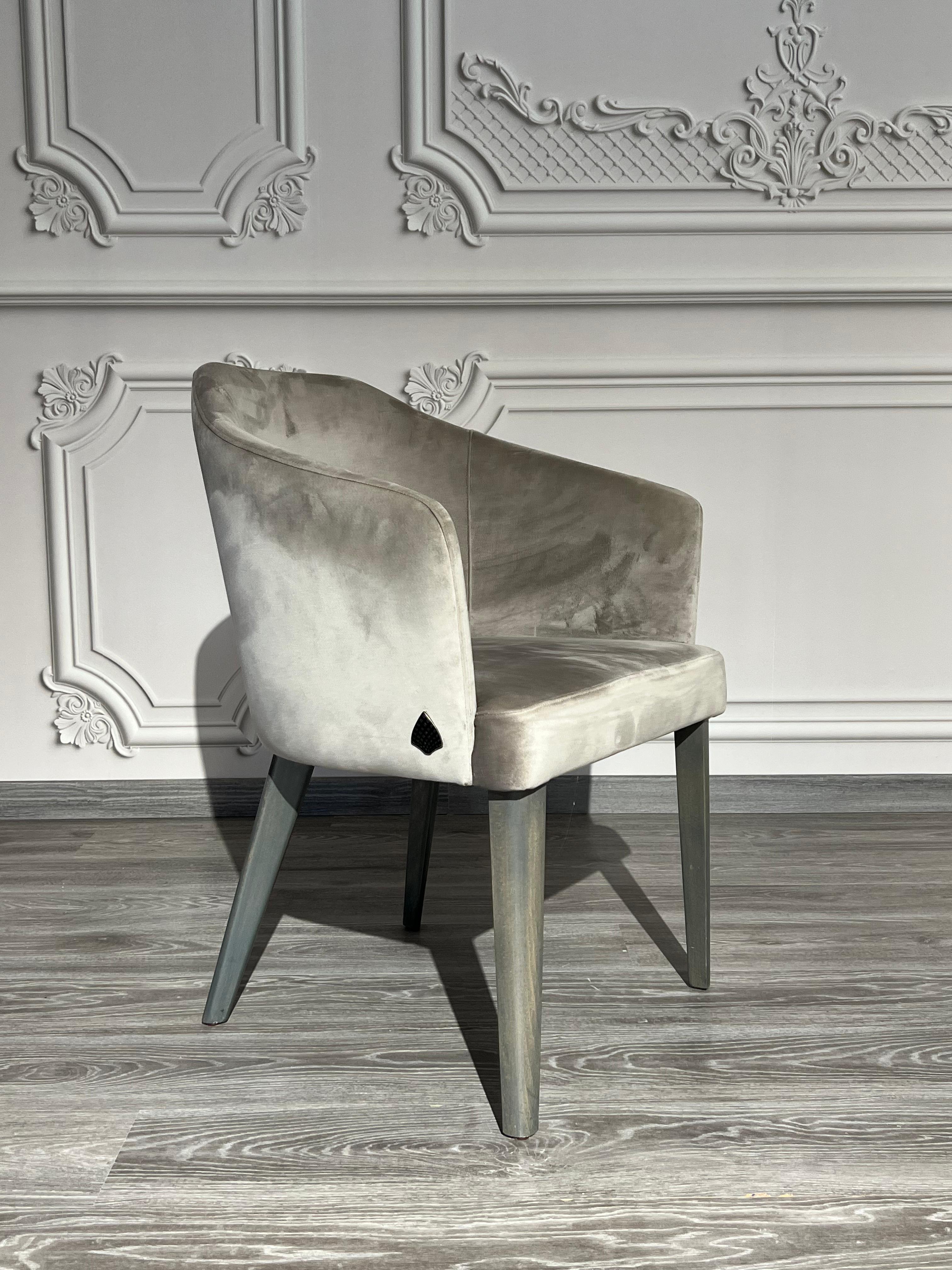 Italian Harvey velvet dining chair  For Sale