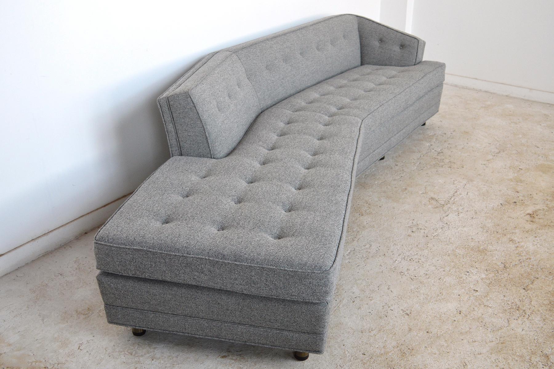 Mid-20th Century Harvery Probber Large Angled One-Arm Sofa