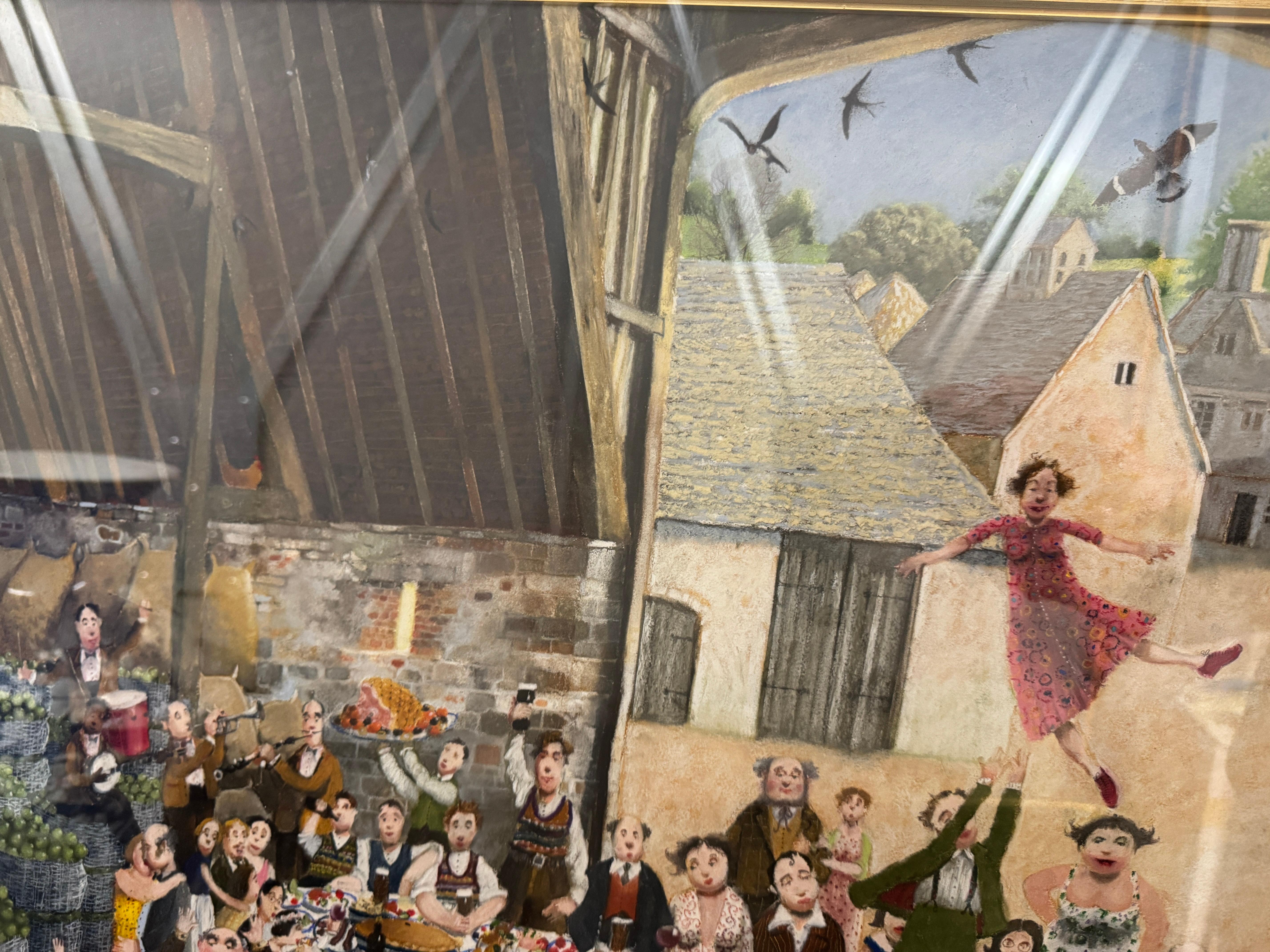 Original-Pastellbild von Richard Adams  (geboren 1960). 
Erntedankmahl