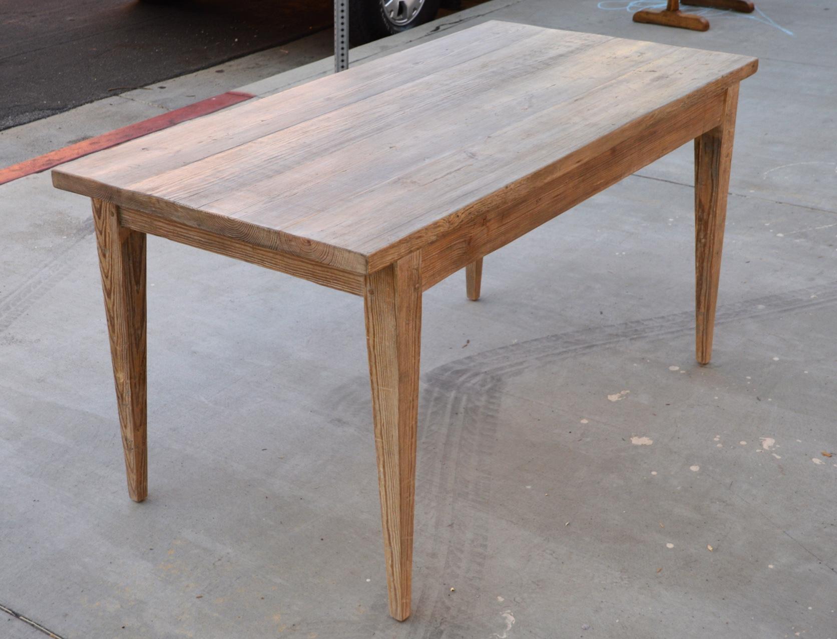 Contemporary Harvest Table Made from Reclaimed Pine