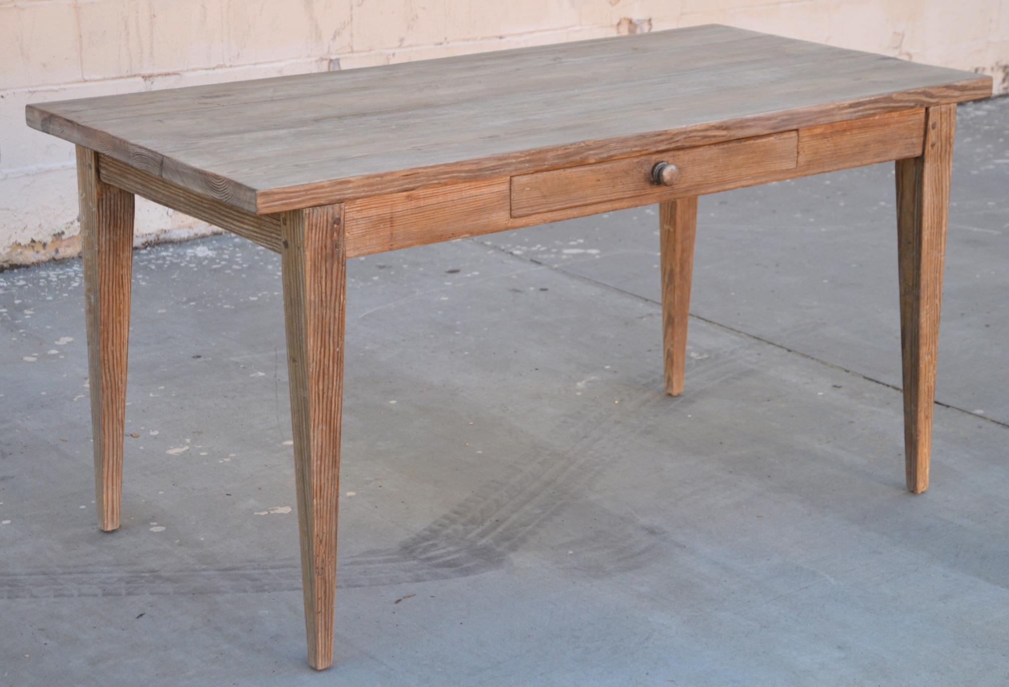 Country Harvest Table Made from Reclaimed Pine