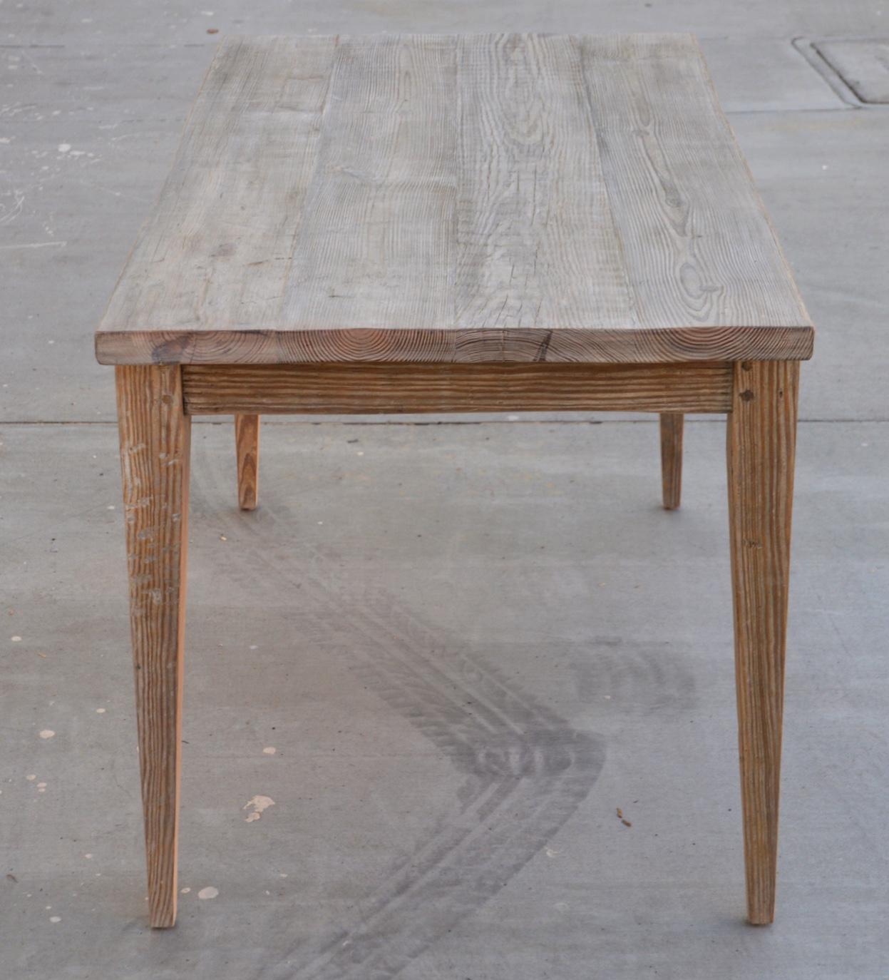 English Harvest Table Made from Reclaimed Pine