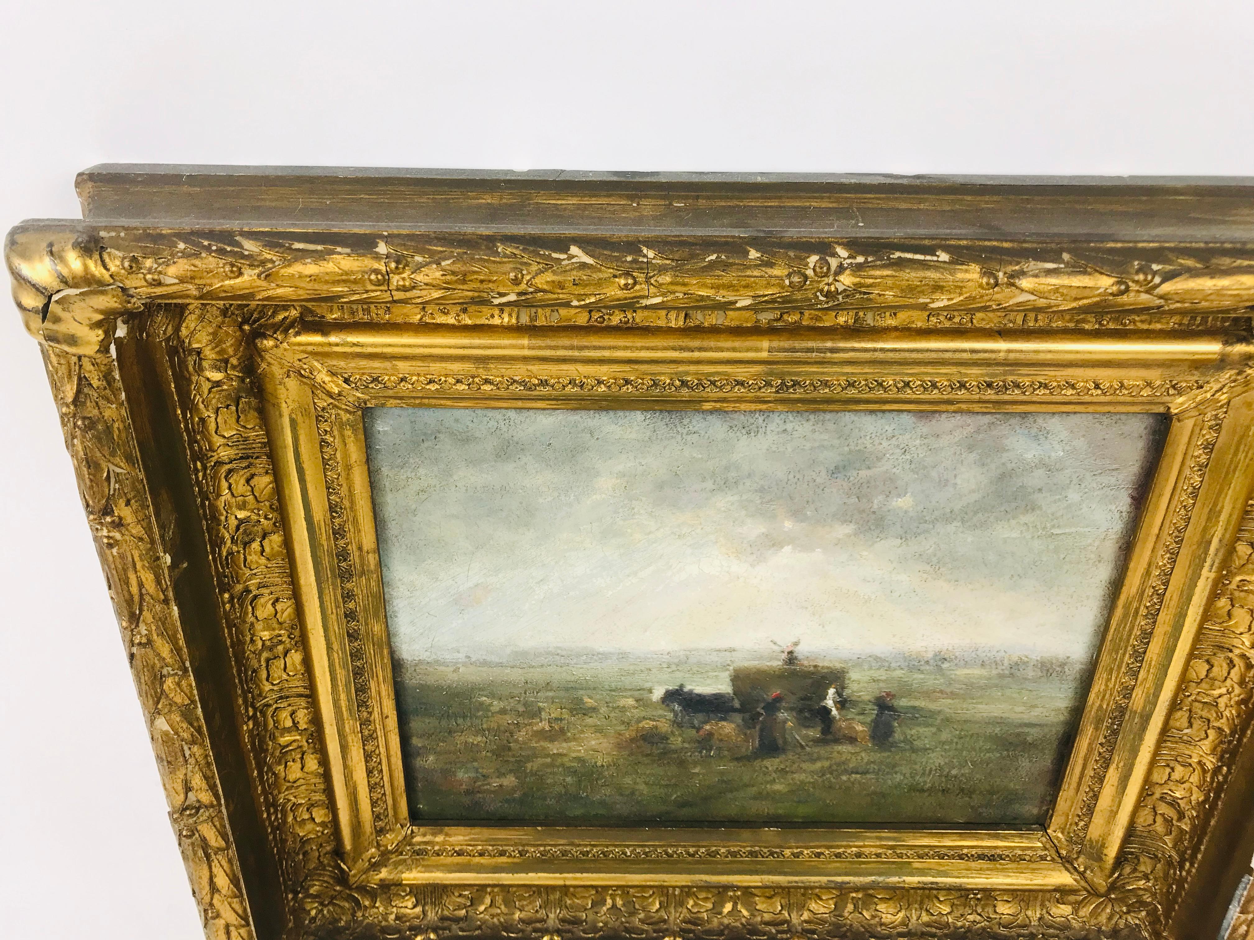 Bois « Harvesting », huile sur toile d'Henry Hammond Ahl