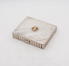 Harvey Avedon 1940 Art Deco Box In .925 Sterling Silver And 14Kt Yellow Gold