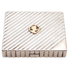 Harvey Avedon 1940 Art Deco Box In .925 Sterling Silver And 14Kt Yellow Gold
