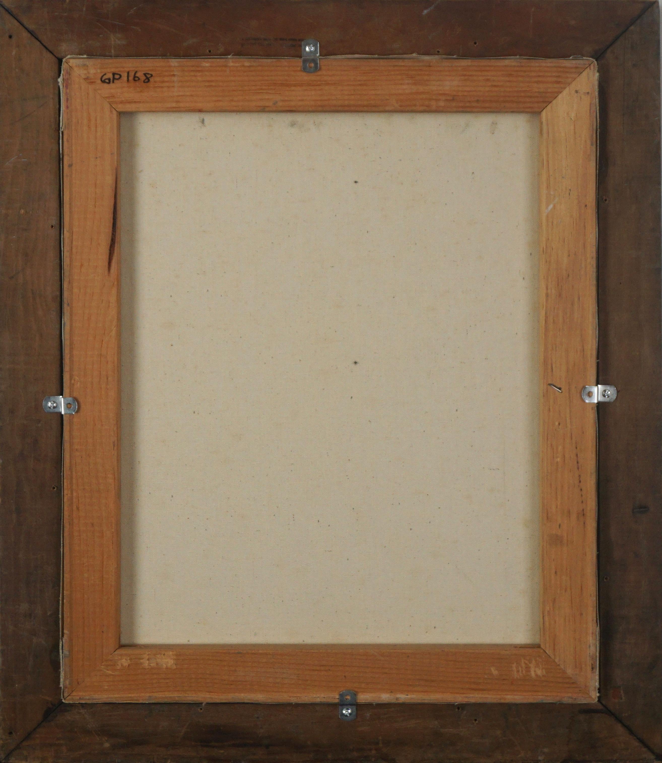 Splendido ritratto espressionista astratto di una donna bionda con un orecchino d'oro di Harvey C. Parks (americano, nato nel 1948), 1980. Firmato e datato 