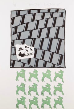 Perros de Marc, de IAA, Impresión litográfica geométrica con perros, 1975