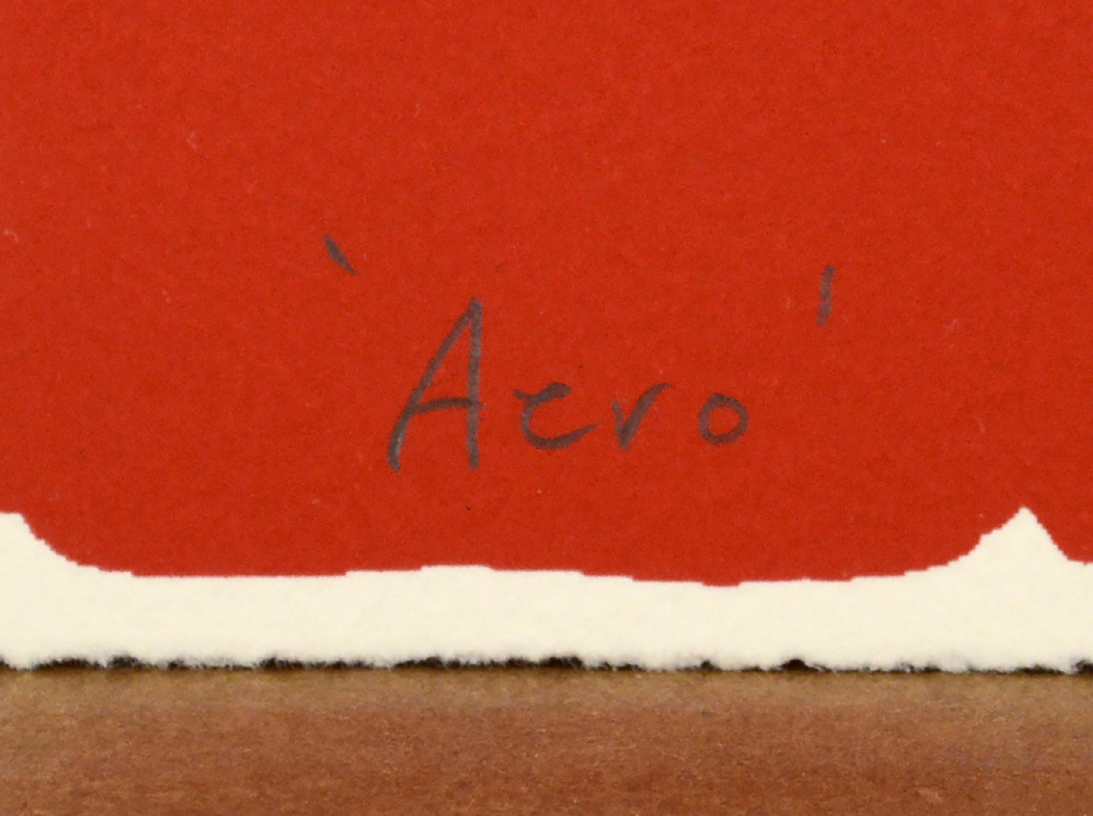 Sérigraphie géométrique abstraite « Aero », 7/30 en vente 2