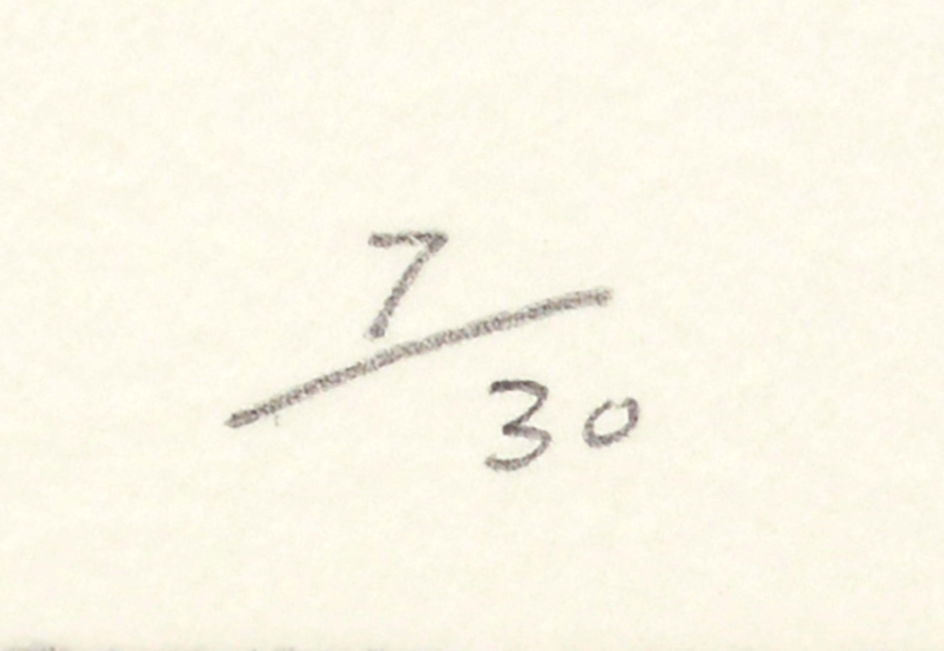 « Concentration », sérigraphie géométrique abstraite, 7/30 en vente 3