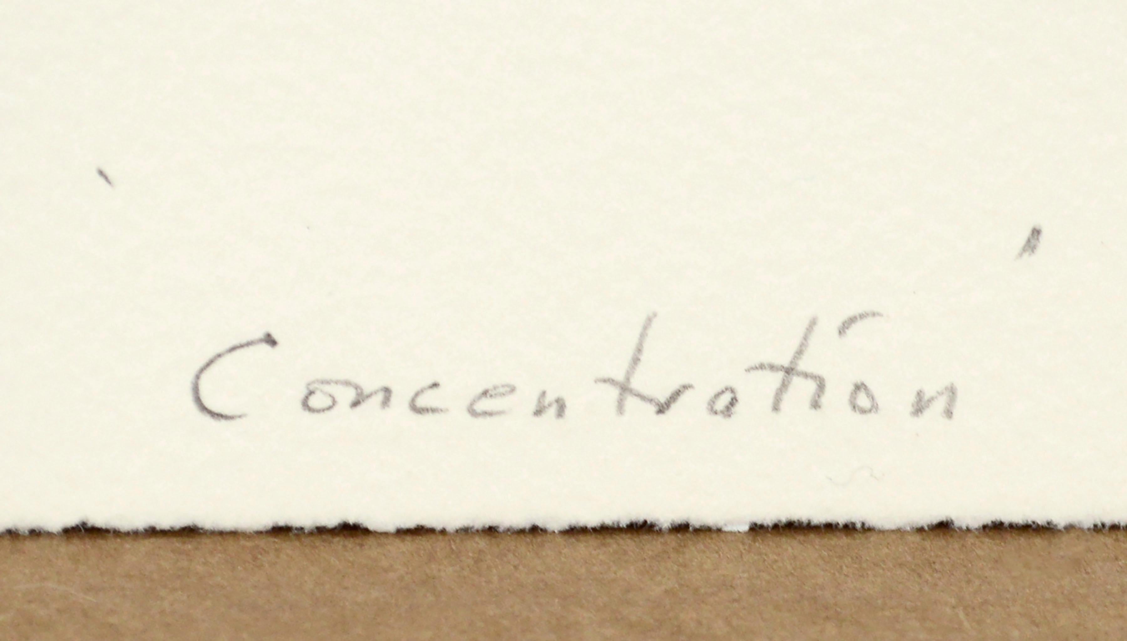 « Concentration », sérigraphie géométrique abstraite, 7/30 en vente 4