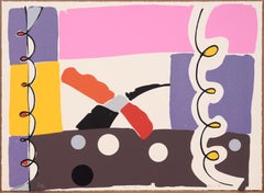 "Pink Sky" Abstract Geometric Screen Print, 7/30