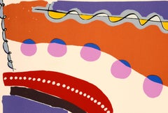 "The Waves" Abstract Geometric Screen Print, 7/30