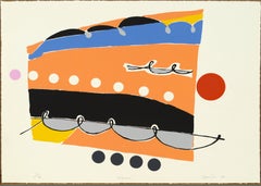 "Wigwam" Abstract Geometric Screen Print, 7/30 by Harvey Daniels