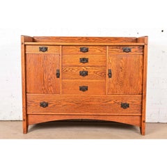 Harvey Ellis for Gustav Stickley Antique Mission Oak Arts & Crafts Sideboard