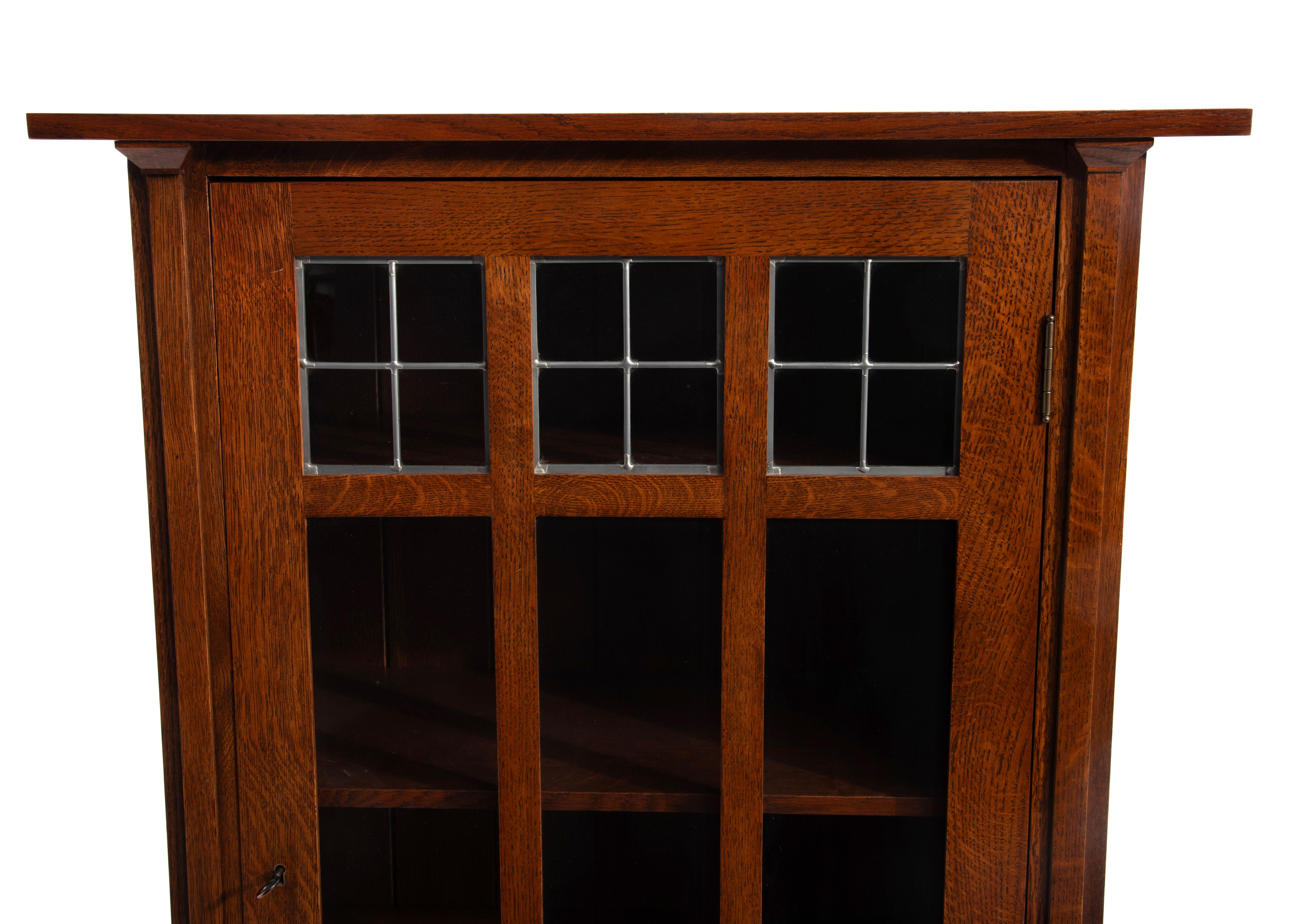 Harvey Ellis Gustav Stickley 2014 Single Door Arts & Crafts Mission Oak Bookcase 2