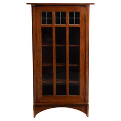 Harvey Ellis Gustav Stickley 2014 Single Door Arts & Crafts Mission Oak Bookcase