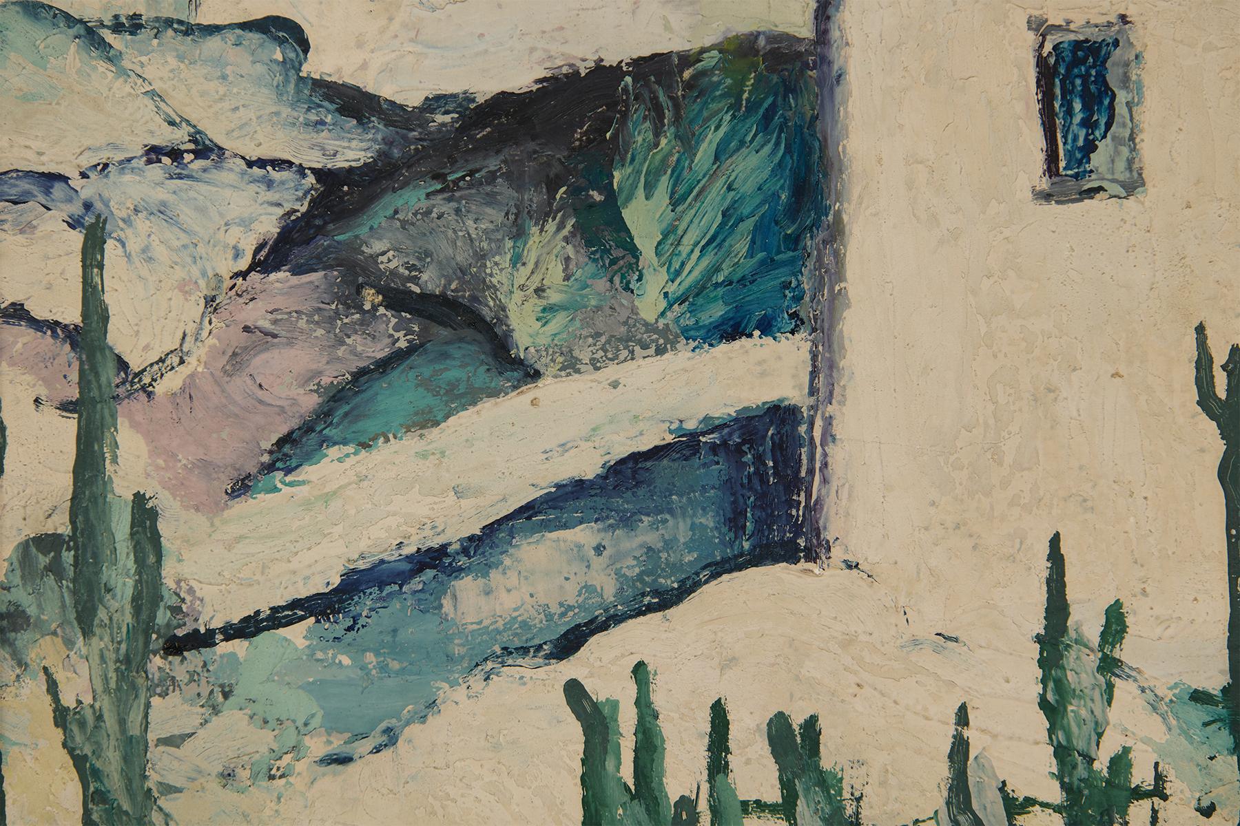 Adobe Homes, New Mexico Western Landscape im Angebot 3