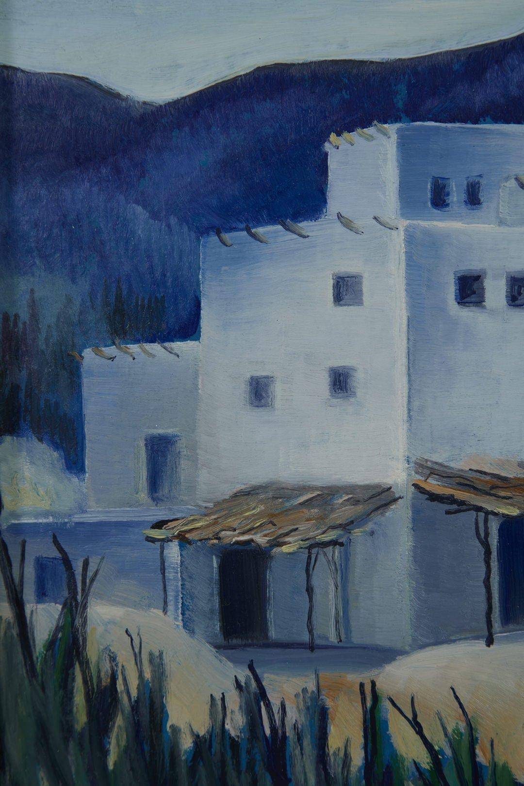 Harvey Gregory Prusheck (Slovenian/American, 1887-1940)
Adobe House, New Mexico
Oil on board
Signed lower right
9.25 x 11.5 inches
16 x 18 inches, framed

Harvey Gregory Prusheck was a Slovenian-American artist and art teacher. Prusheck was born in