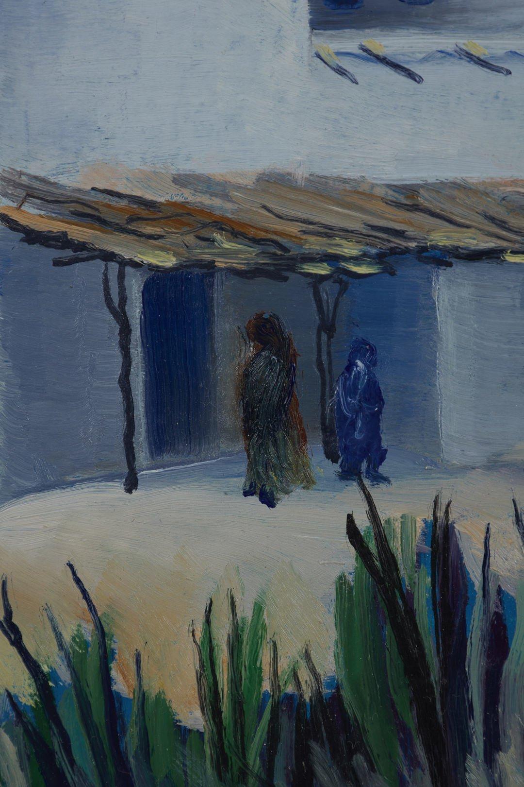 Adobe House, New Mexico, 20th Century Painting by Slovenian/American artist For Sale 1