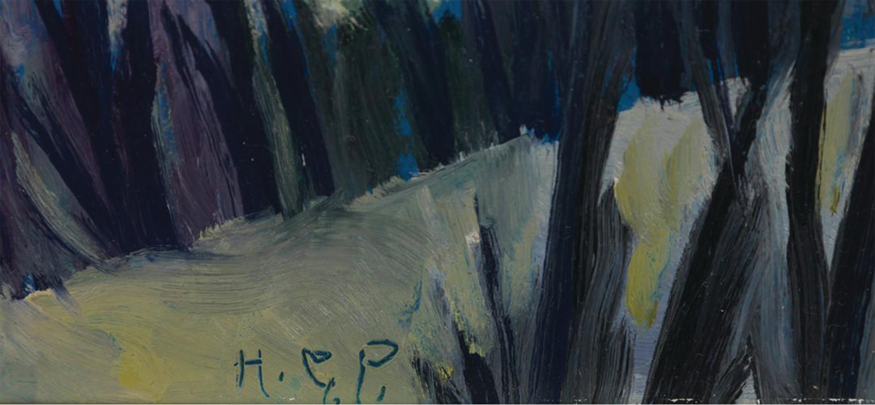 Adobe House, New Mexico, 20th Century Painting by Slovenian/American artist For Sale 3