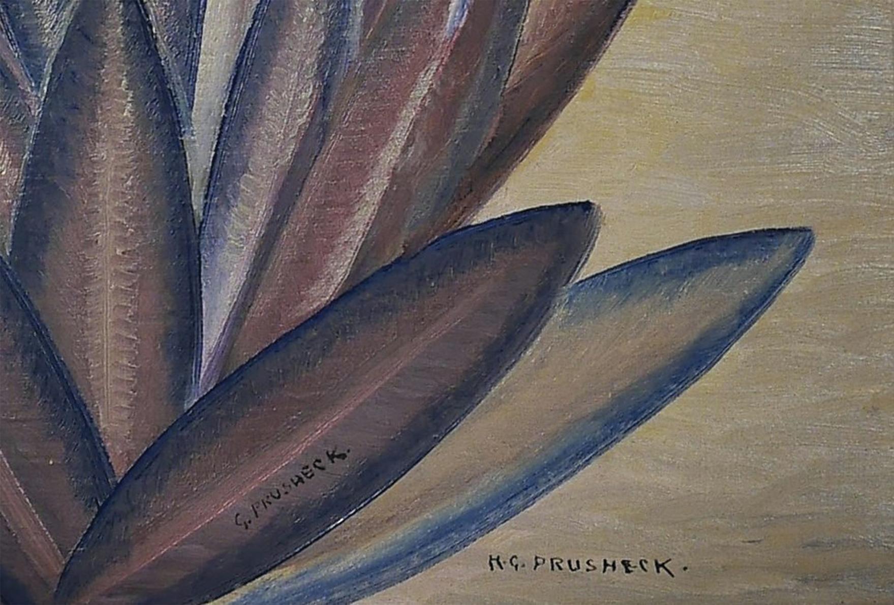Harvey Gregory Prusheck (slovène/américain, 1887-1940)
Orchidée Vanda, vers 1930.
Huile sur toile
Signé en bas à droite
14 x 11.5 pouces
19.75 x 17 pouces, tel qu'encadré

Harvey Gregory Prusheck était un artiste et un professeur d'art