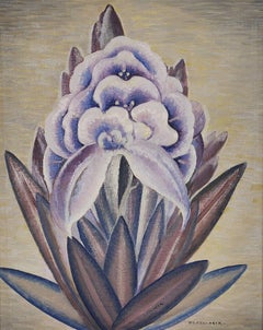 Orchidée Vanda, 20ème siècle Nature morte de fleurs violettes