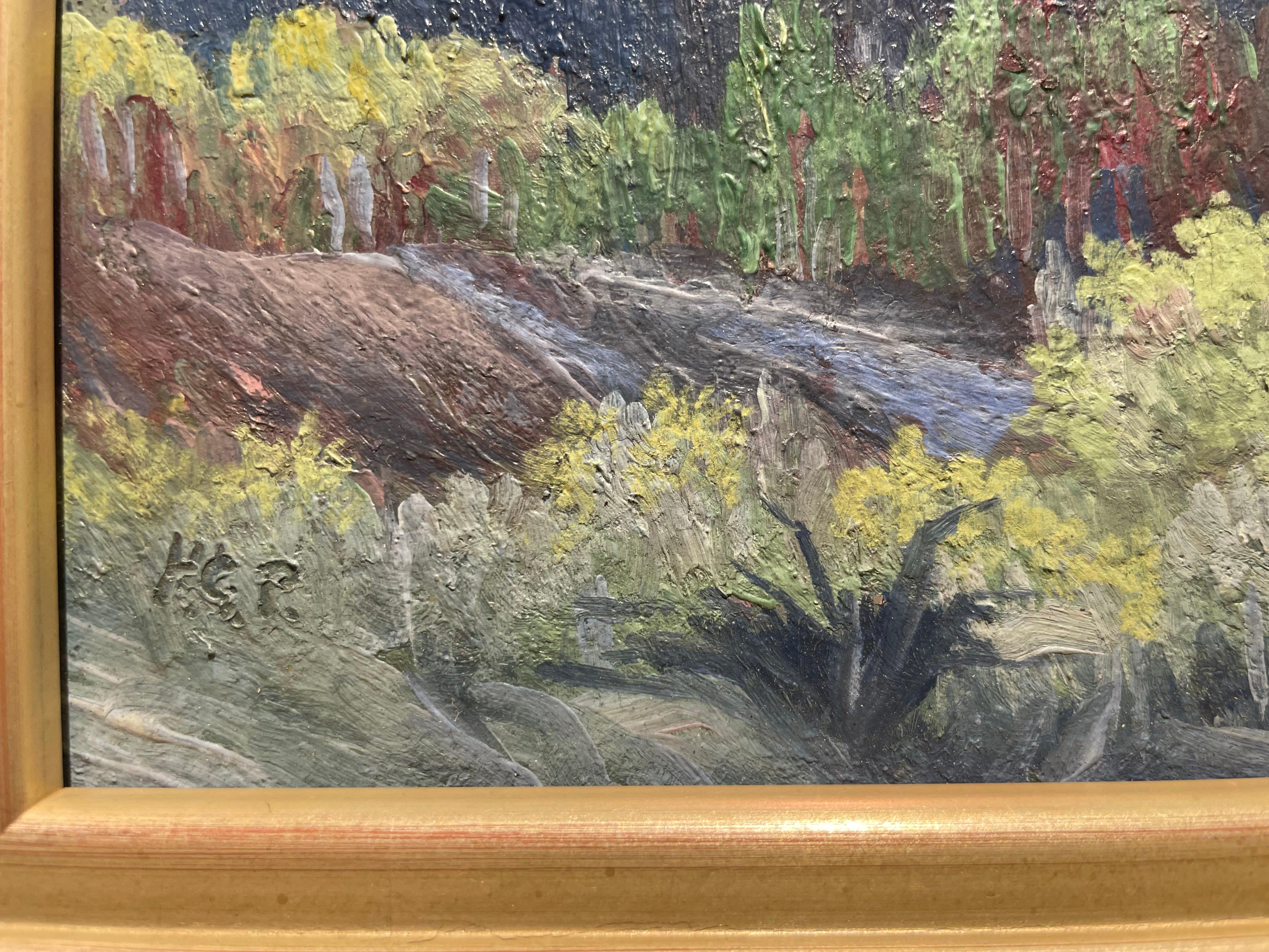 Western Mountainous Landscape, Slovenian-American Artist en vente 7