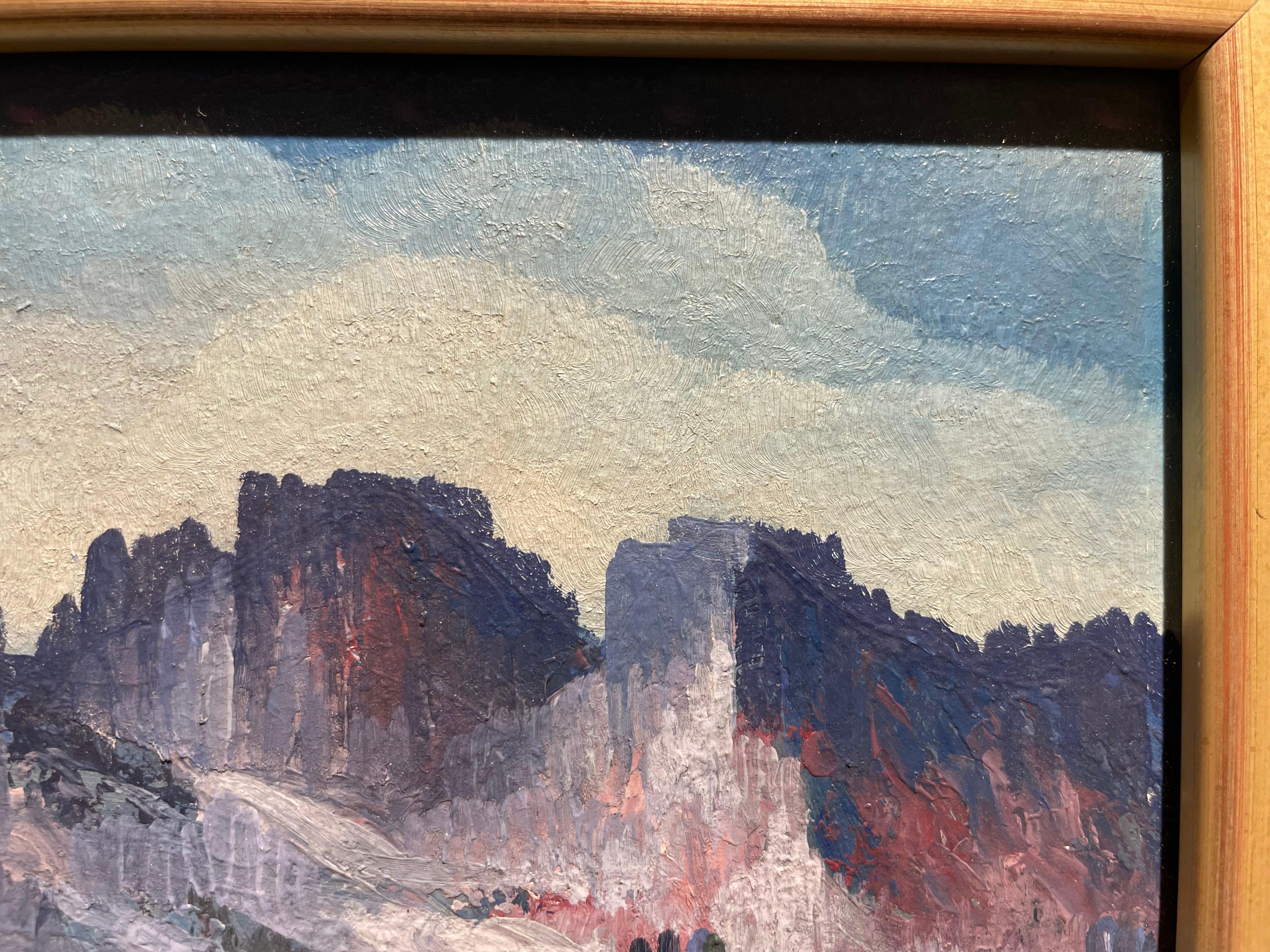 Western Mountainous Landscape, Slovenian-American Artist en vente 8