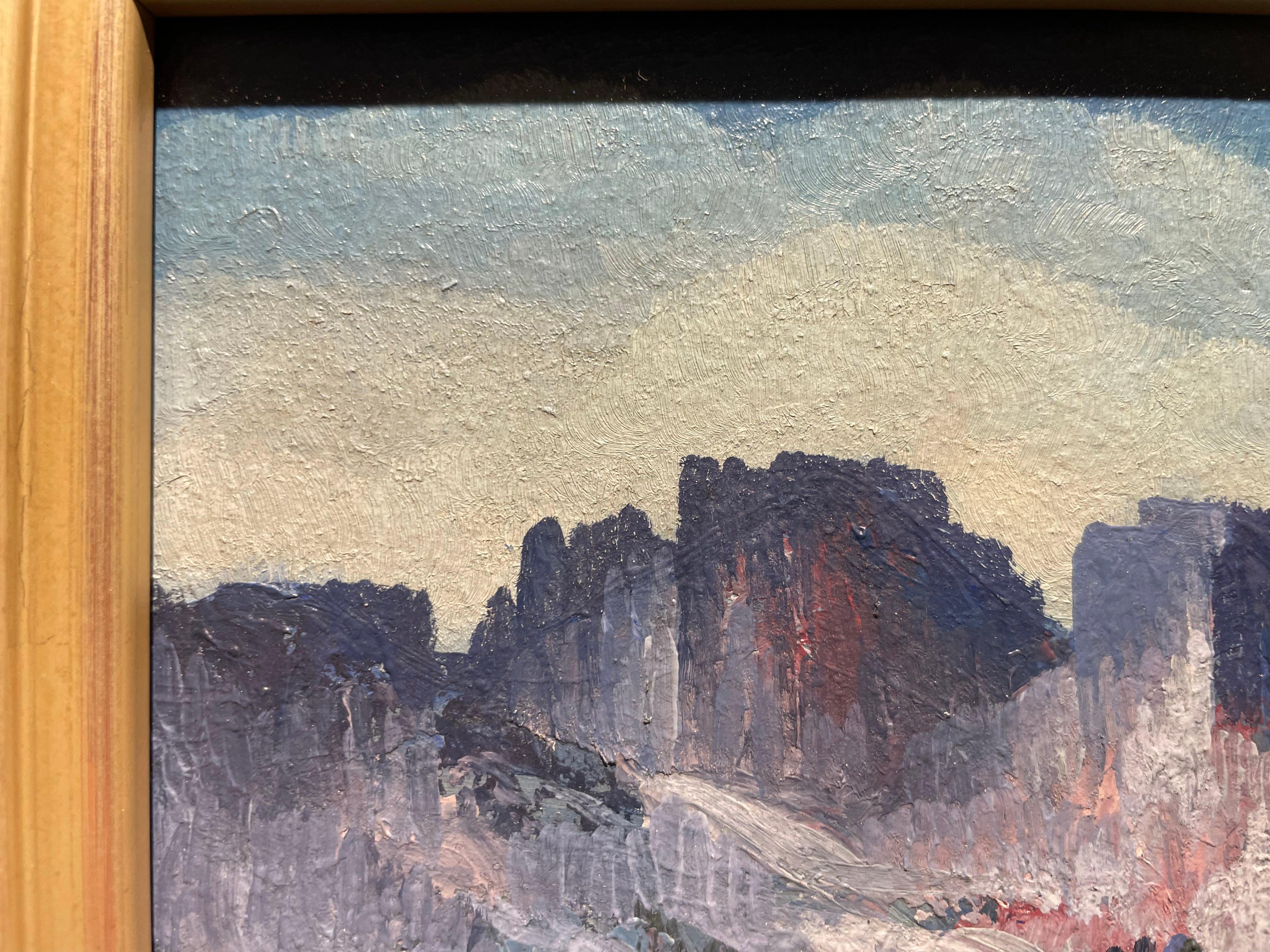 Western Mountainous Landscape, Slovenian-American Artist en vente 9