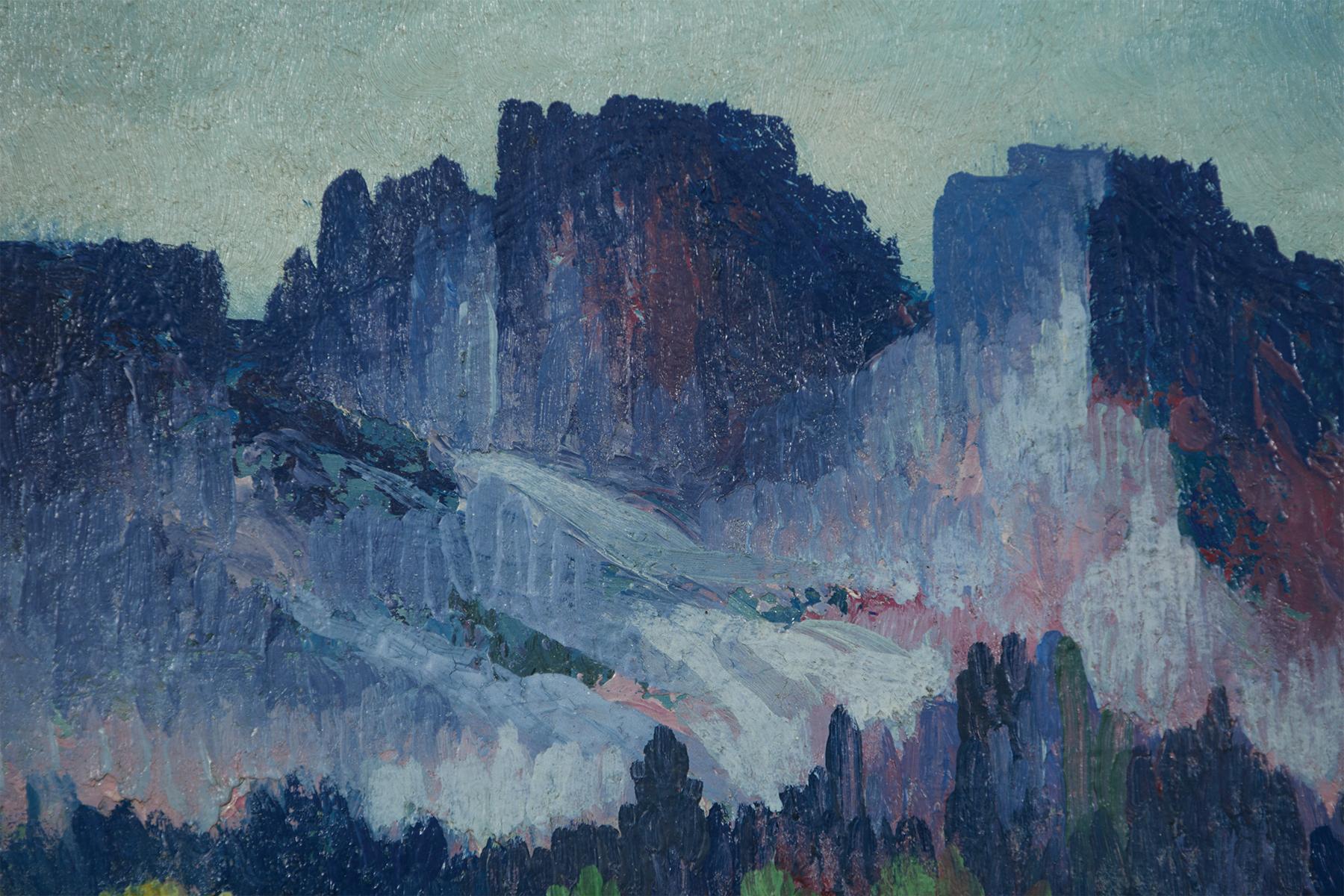 Western Mountainous Landscape, Slovenian-American Artist en vente 2