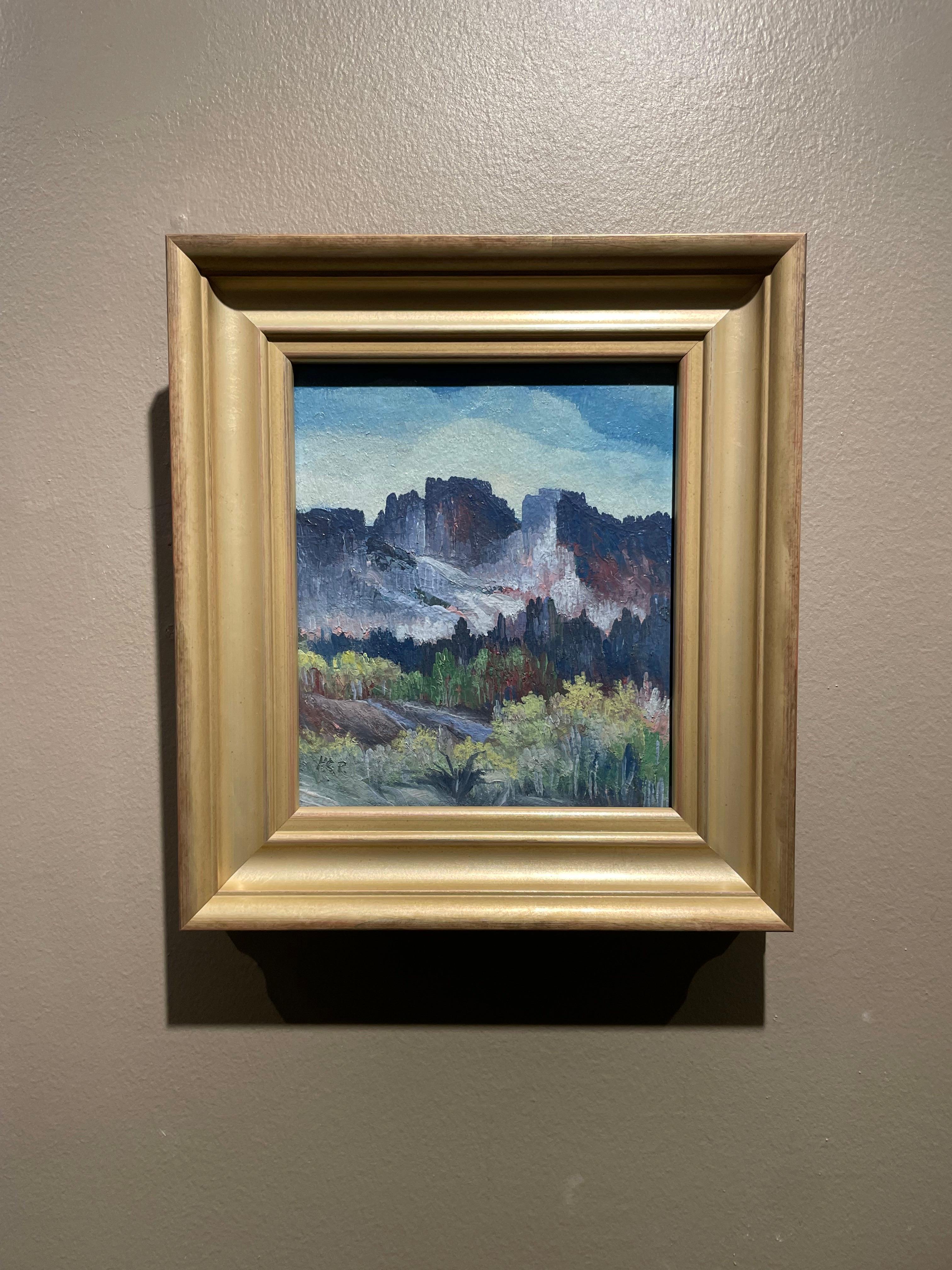 Western Mountainous Landscape, Slovenian-American Artist en vente 3