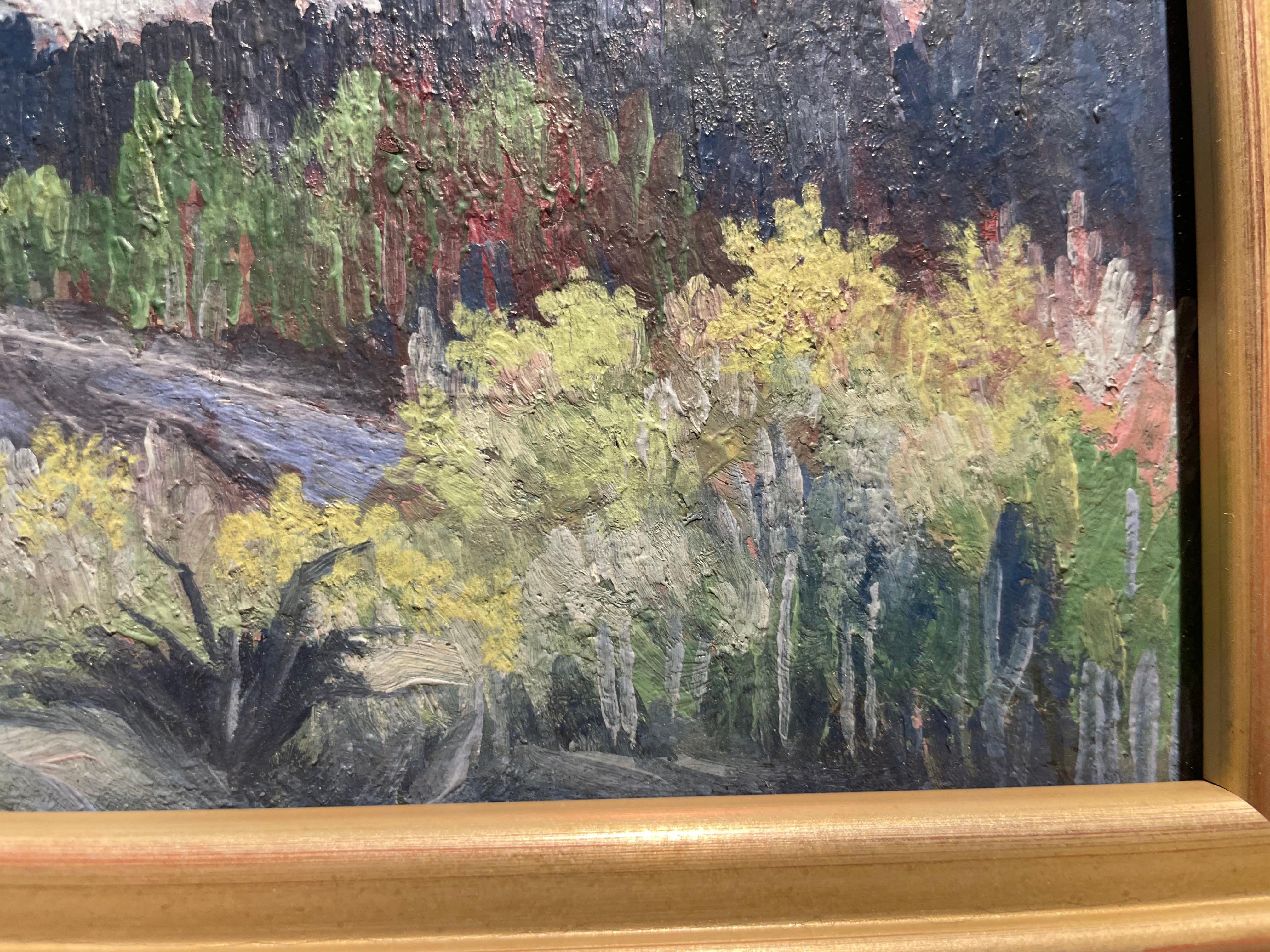 Western Mountainous Landscape, Slovenian-American Artist en vente 5