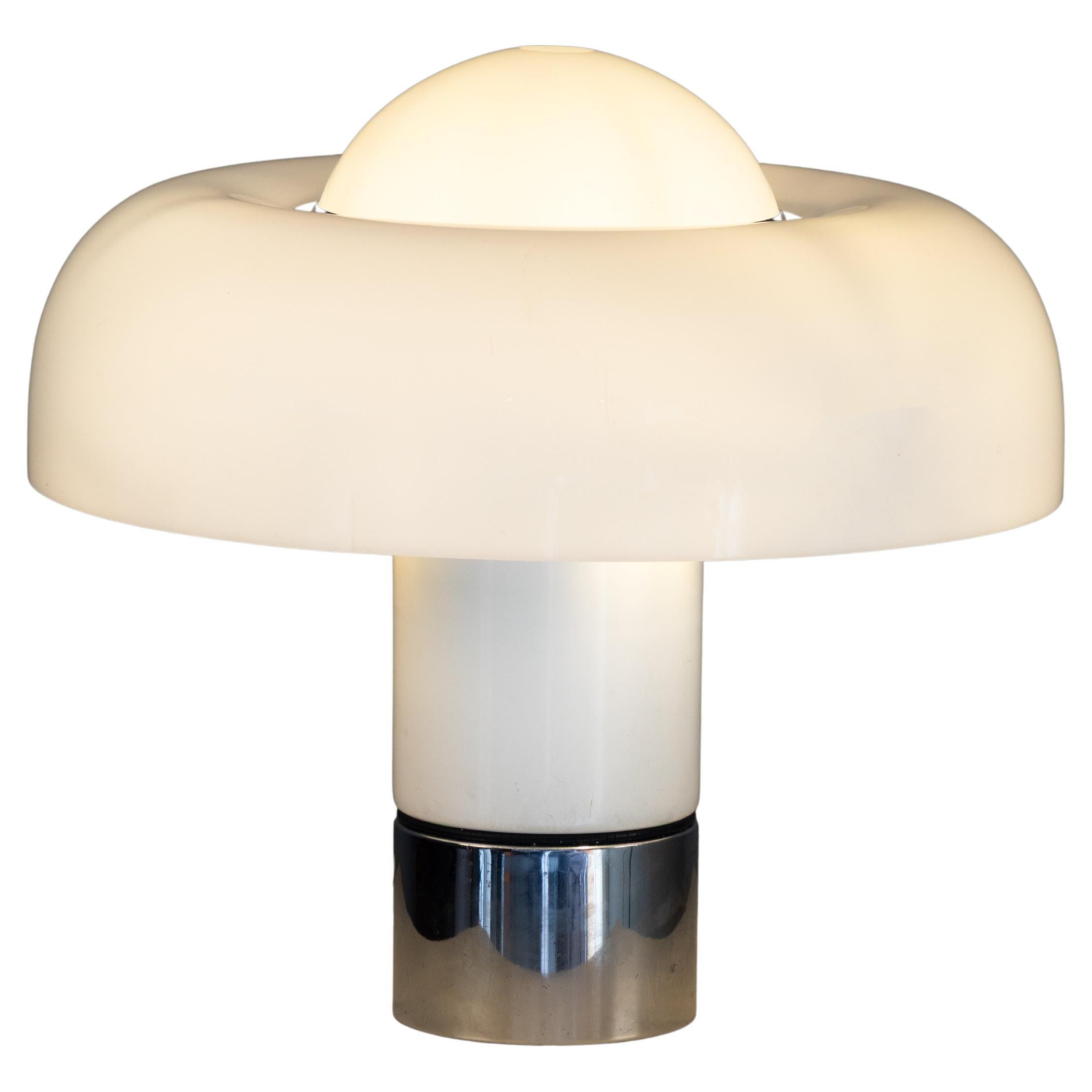 Harvey Guzzini Brumbury white space age table lamp, 1970
