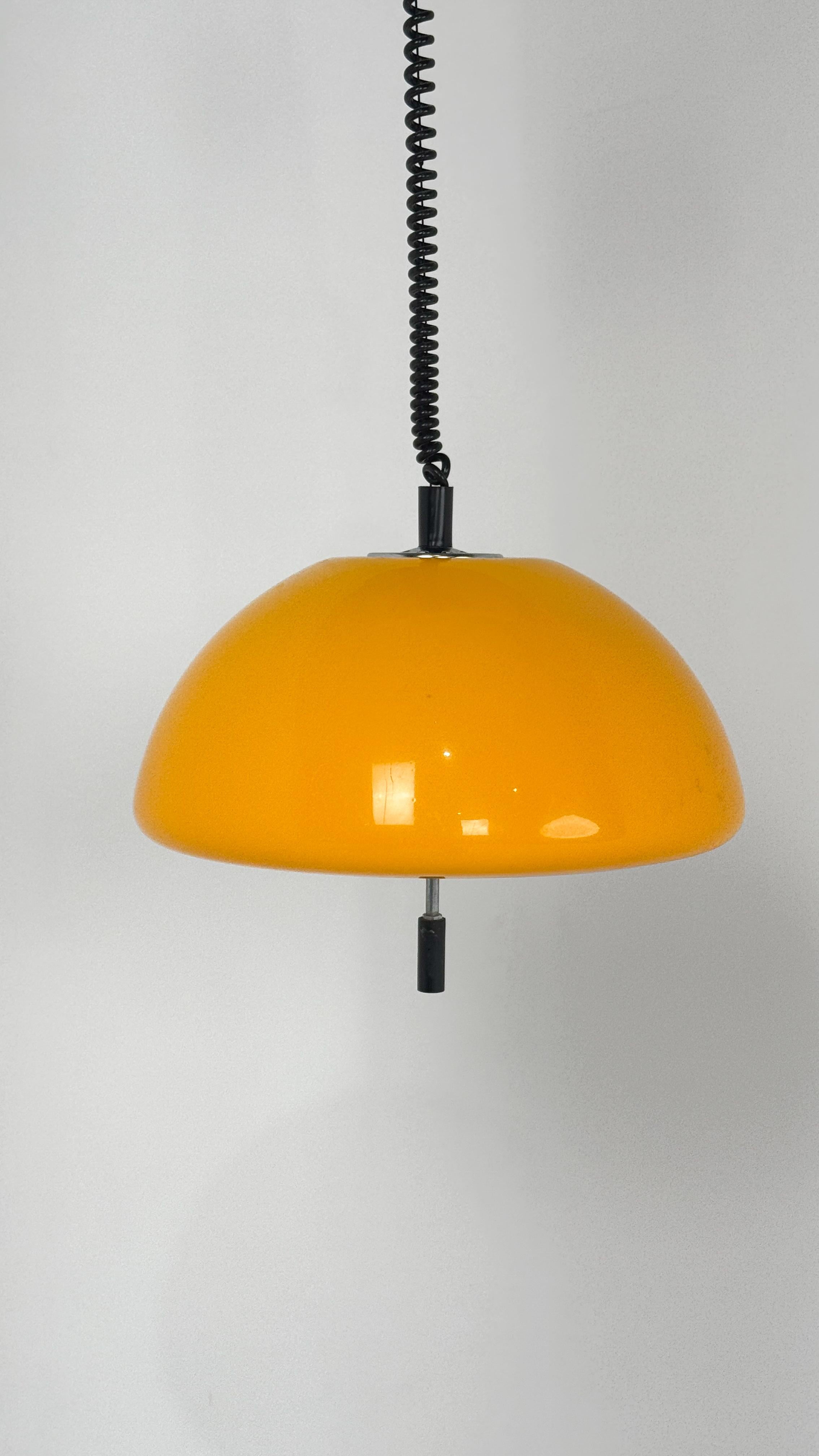 Harvey Guzzini Cabras Vintage Yellow pendant light In Good Condition For Sale In Београд, RS