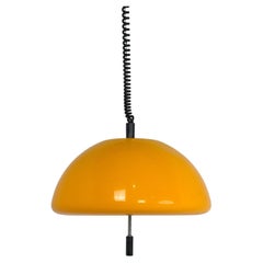 Harvey Guzzini Cabras Pendentif jaune vintage