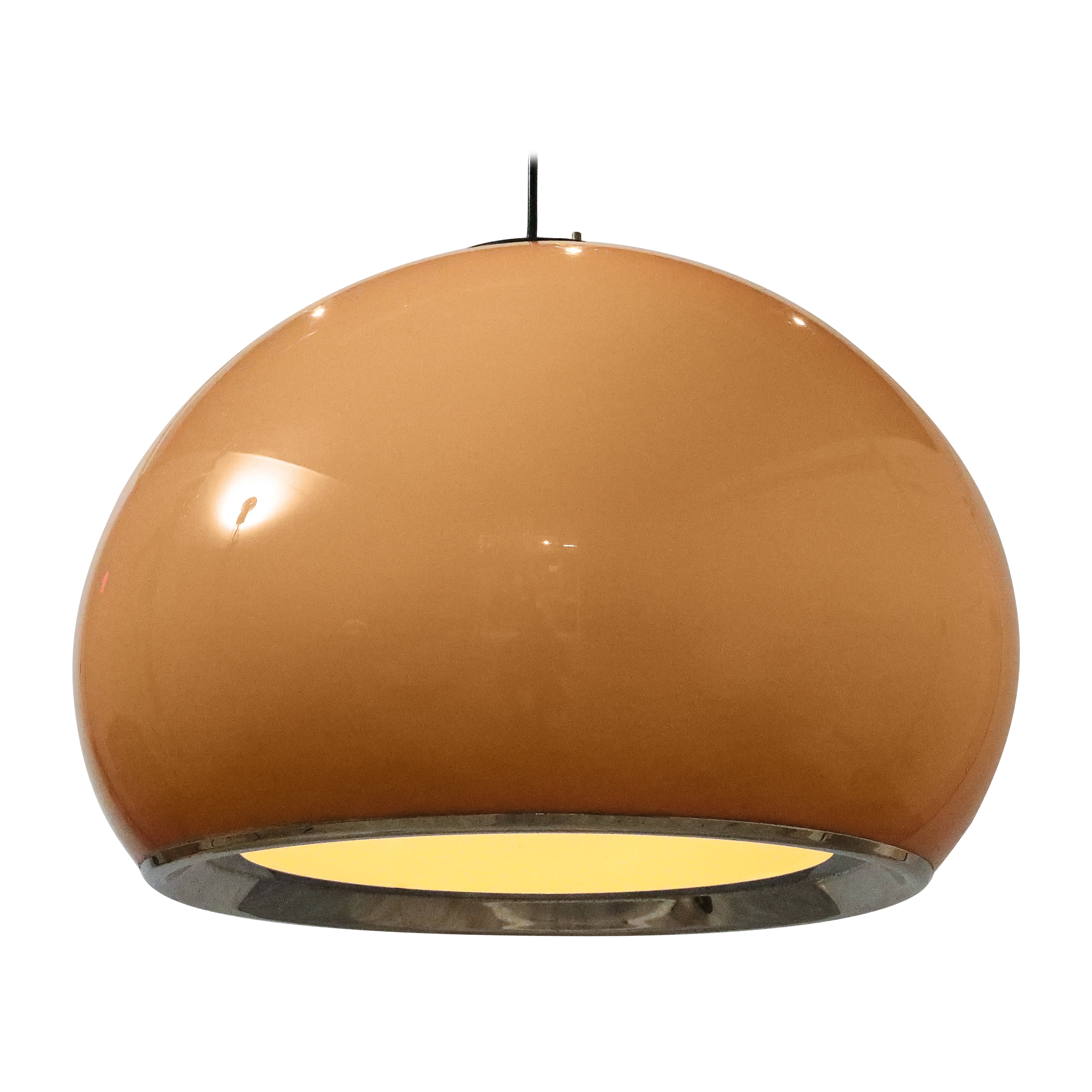 Ciondolo/manifesto Harvey Guzzini Caramel Brown Space AGE, Italia, circa 1970